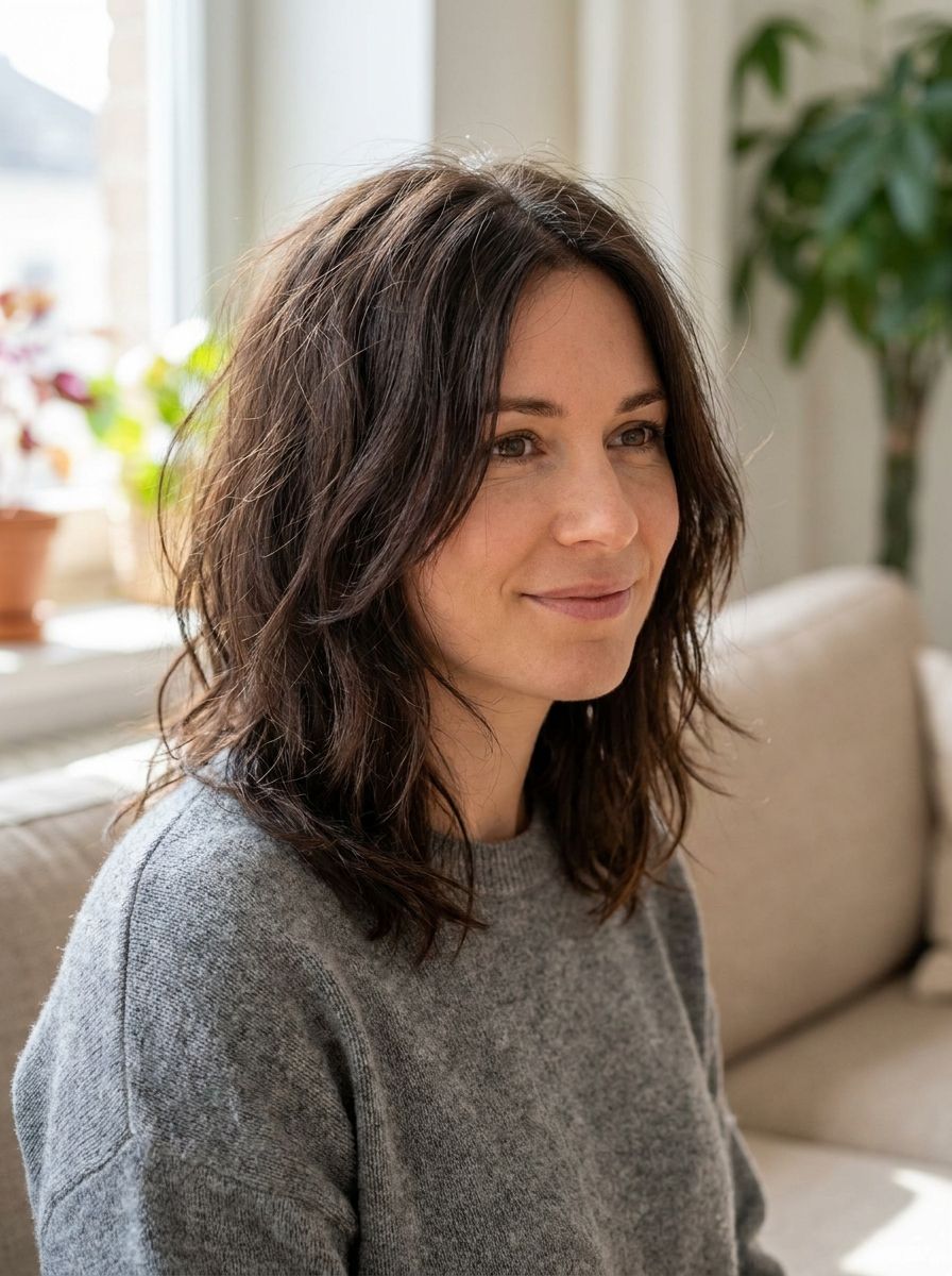 Natürliches Air-Dry Styling mit Textur - Stufenschnitt stylen